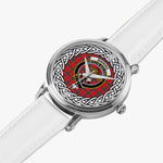 Binning (of Wallingford) Scottish Clan Tartan Crest Badge Silver Automatic Watch Size 46mm