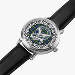 Watson Scottish Clan Tartan Crest Badge Silver Automatic Watch Size 46mm