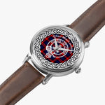 Scottish MacLachlan Clan Tartan Crest Badge Silver Automatic Watch Size 46mm