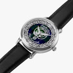 Pinkerton Scottish Clan Tartan Crest Badge Silver Automatic Watch Size 46mm