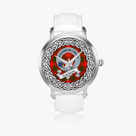 Cameron Scottish Clan Tartan Crest Badge Silver Automatic Watch Size 46mm