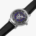Clan Eliott Crest & Tartan Knot Sterling Silver Unisex Automatic Watch (Silver) Size 46mm