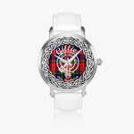 Gillies Scottish Clan Tartan Crest Badge Silver Automatic Watch Size 46mm