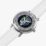 Dixon Scottish Clan Tartan Crest Badge Silver Automatic Watch Size 46mm