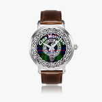 Morrison Morden Clan Tartan Crest Badge Silver Automatic Watch Size 46mm