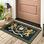 Scottish Lamont Clan Tartan Badge Rampant Lion Tartan Plaid Doormat