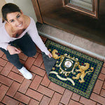 Scottish Lamont Clan Tartan Badge Rampant Lion Tartan Plaid Doormat