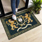 Scottish Lamont Clan Tartan Badge Rampant Lion Tartan Plaid Doormat