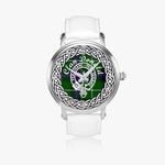 Donald Scottish Clan Tartan Crest Badge Silver Automatic Watch Size 46mm