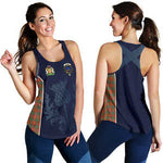 Scottish Bruce Ancient Clan Scottish Crest and Scottish Thistle Sport Tartan Womens Tank Top