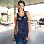 Scottish Bruce Ancient Clan Scottish Crest and Scottish Thistle Sport Tartan Womens Tank Top