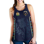 Scottish Guthrie Ancient Clan Scottish Crest and Scottish Thistle Sport Tartan Womens Tank Top
