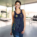 Scottish Guthrie Ancient Clan Scottish Crest and Scottish Thistle Sport Tartan Womens Tank Top