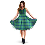 Scottish Graham of Montrose Ancient Tartan Sleeveless Midi Womens Dress - Tartan Midi Dress