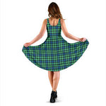 Scottish Graham of Montrose Ancient Tartan Sleeveless Midi Womens Dress - Tartan Midi Dress