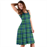 Scottish Graham of Montrose Ancient Tartan Sleeveless Midi Womens Dress - Tartan Midi Dress