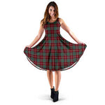 Scottish Crawford Modern Tartan Sleeveless Midi Womens Dress - Tartan Midi Dress