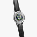 Kerracher Scottish Clan Tartan Crest Badge Silver Automatic Watch Size 46mm