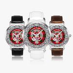Scottish Rattray Clan Tartan Crest Badge Silver Automatic Watch Size 46mm
