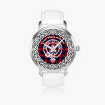Scottish MacLachlan Clan Tartan Crest Badge Silver Automatic Watch Size 46mm