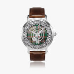 Scottish Craig Clan Tartan Crest Badge Silver Automatic Watch Size 46mm