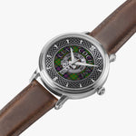 Clan Cochrane Crest & Tartan Knot Sterling Silver Unisex Automatic Watch (Silver) Size 46mm