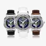 Scottish Kirkpatrick Clan tartan crest Silver Automatic Watch Size 46mm