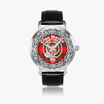 Macfie Ancient Scottish Clan Tartan Crest Badge Silver Automatic Watch Size 46mm