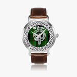Scottish Wilson surname last name tartan crest Silver Automatic Watch Size 46mm