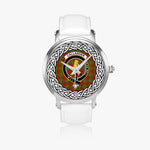 Callander Scottish Clan Tartan Crest Badge Silver Automatic Watch Size 46mm
