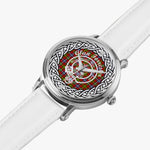 Scottish Forrester Clan Tartan Crest Badge Silver Automatic Watch Size 46mm