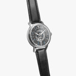 Clan Gladstone Crest & Tartan Knot Sterling Silver Unisex Automatic Watch (Silver) Size 46mm