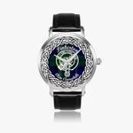 Pinkerton Scottish Clan Tartan Crest Badge Silver Automatic Watch Size 46mm