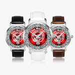 MacIver Scottish Clan Tartan Badge Crest Silver Automatic Watch Size 46mm