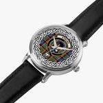 Stirling (of Keir) Scottish Clan Tartan Crest Badge Silver Automatic Watch Size 46mm