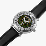 Walkinshaw Scottish Clan Tartan Crest Badge Silver Automatic Watch Size 46mm