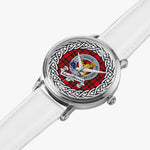 MacGillivray Scottish Clan Tartan Crest Badge Silver Automatic Watch Size 46mm