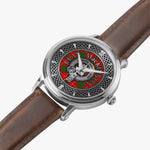 Clan MacKinnon Crest & Tartan Knot Sterling Silver Unisex Automatic Watch (Silver) Size 46mm