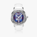 Elliot Scottish Clan Tartan Crest Badge Silver Automatic Watch Size 46mm