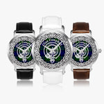 Campbell Clan Tartan Crest Badge Silver Automatic Watch Size 46mm