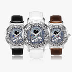Tweedie Scottish Clan Tartan Crest Badge Silver Automatic Watch Size 46mm