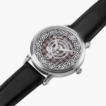 Scottish Borthwick Clan Tartan Crest Badge Silver Automatic Watch Size 46mm