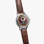 Scottish Ruthven Celtic Circle Silver Automatic Watch Size 46mm