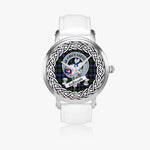 Galbraith Scottish Clan Tartan Crest Badge Silver Automatic Watch Size 46mm