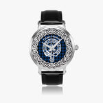 Home Scot Clan Tartan Crest Badge Silver Automatic Watch Size 46mm