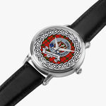 Sandilands Scottish Clan Tartan Crest Badge Silver Automatic Watch Size 46mm