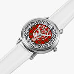 Scott Clan Tartan Crest Badge Silver Automatic Watch Size 46mm
