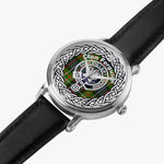 Ferguson Scottish Clan Tartan Crest Badge Silver Automatic Watch Size 46mm