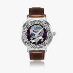 Nairn Scottish Clan Tartan Crest Badge Silver Automatic Watch Size 46mm