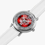 MacIver Scottish Clan Tartan Badge Crest Silver Automatic Watch Size 46mm